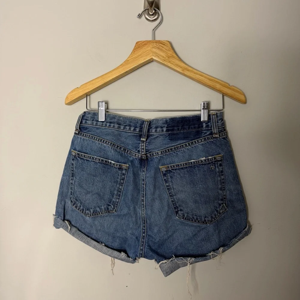 Rag & Bone Denim Cut Off Shorts Jeans Cotton Raw Hem Size 28 707